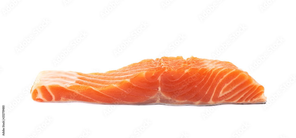 Raw salmon fillet fish isolated