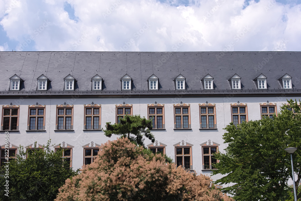 Street photography. Electoral Palace in Trier, Germany Street photography. Electoral Palace in Trier, Germany