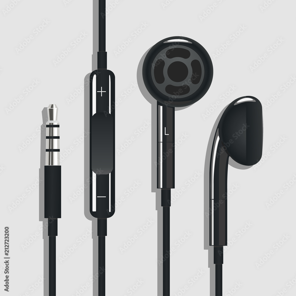 Obraz premium Earphone black