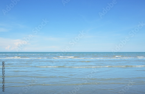 Tropical sea and blue sky with copy space, Summer holiday background