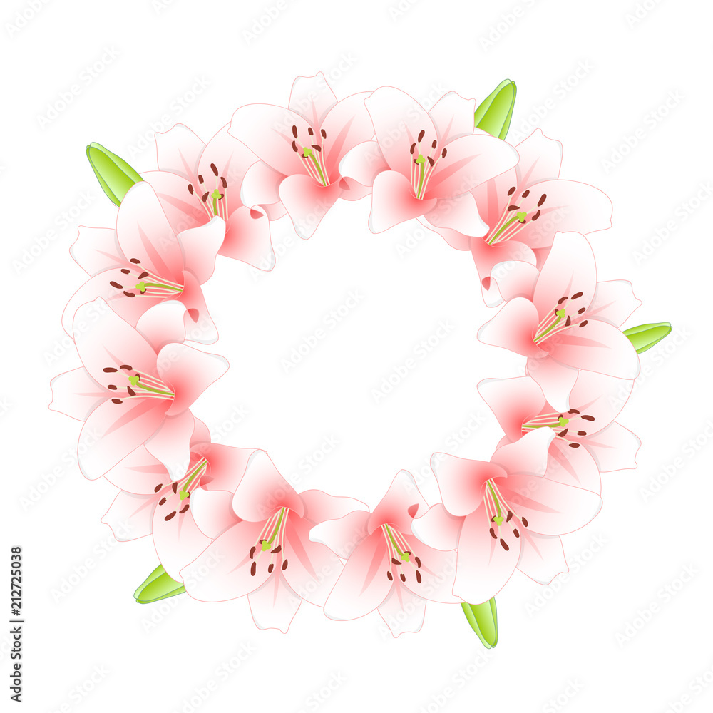 Pink Lily Wreath Pink Lily Wreath