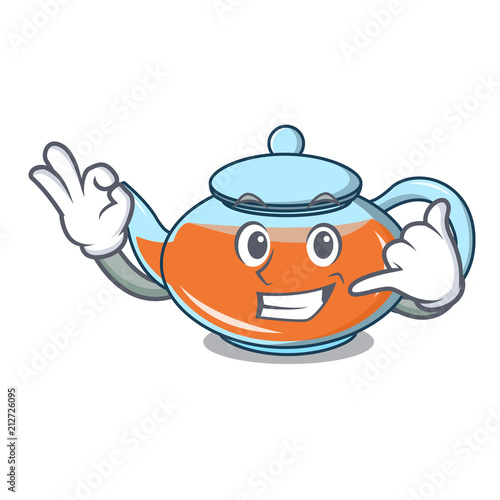 Call me transparent teapot character cartoon