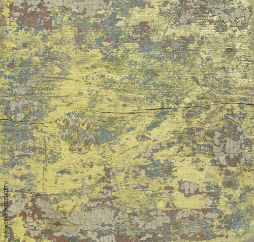 Old wood surface with peele...
