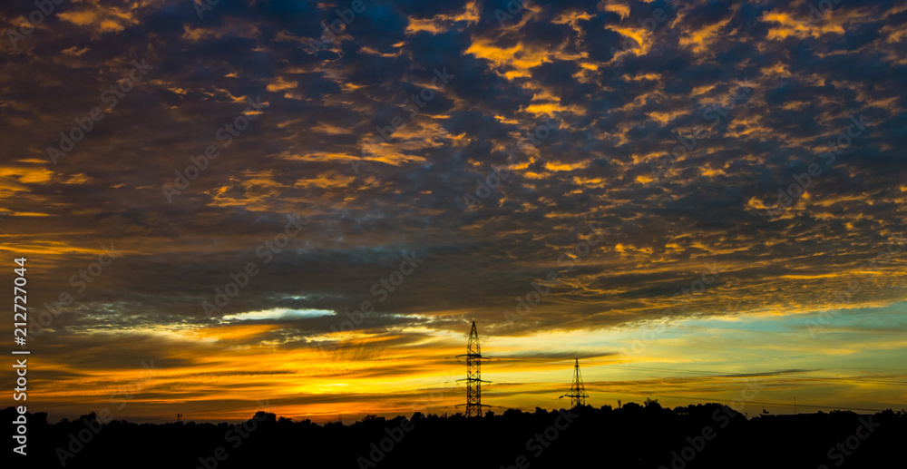 Fototapeta premium Blur beautiful sun set.