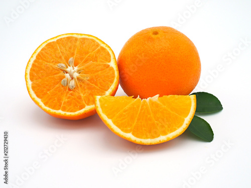 Orange isolated in white background.