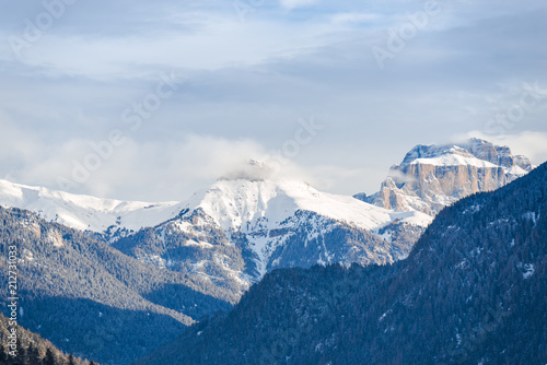 Amazing landscape with Dolomites Mountains