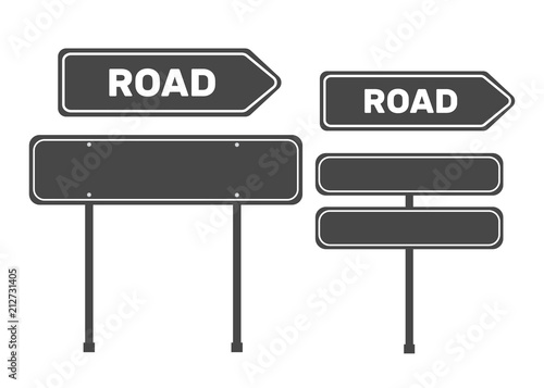 Road traffic sign. Sign street. Arrow blank sign
