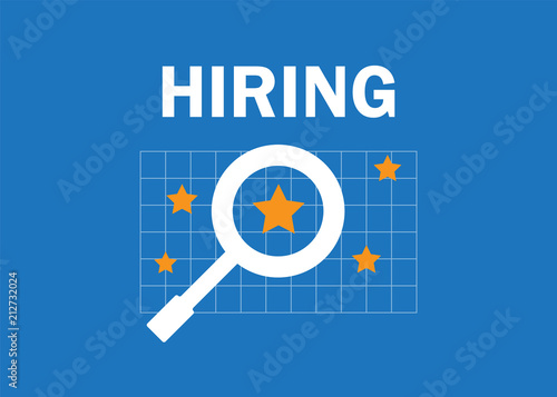 Hiring concept vector. Choice of the person from the crowd for hiring vector