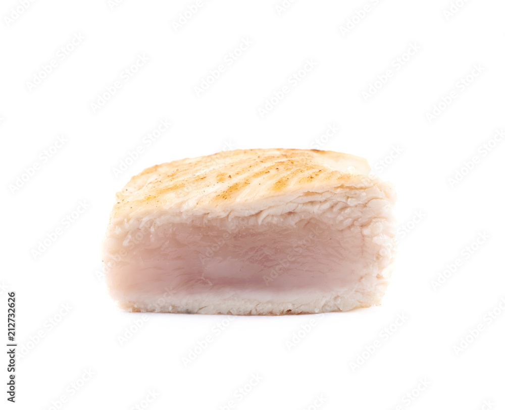 Semi-cooked chicken piece isolated Semi-cooked chicken piece isolated