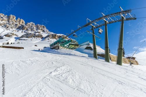 Ski resort in Dolomites, Carezza ski ,Italy