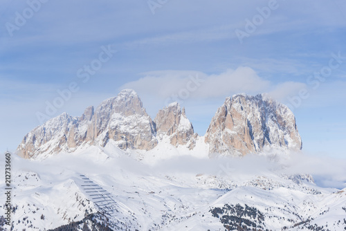 Fototapeta Naklejka Na Ścianę i Meble -  Ski resort in Dolomites Mountains, Italy