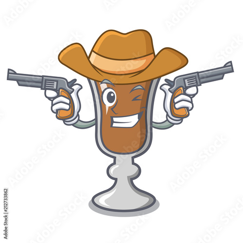 Cowboy irish coffee character cartoon