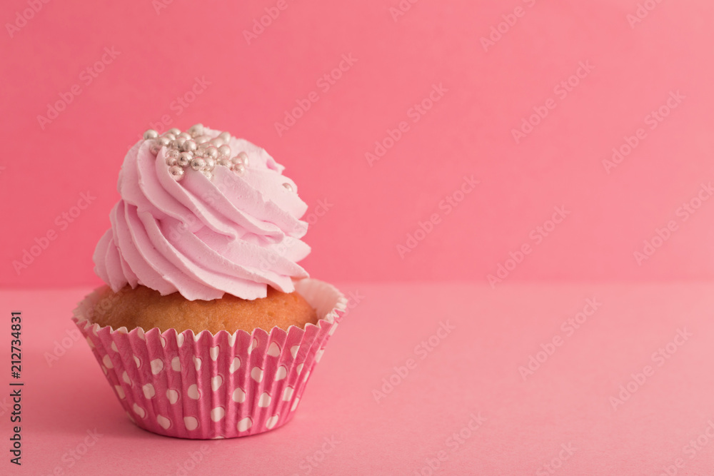 cupcake on pink background cupcake on pink background