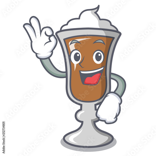 Okay irish coffee character cartoon