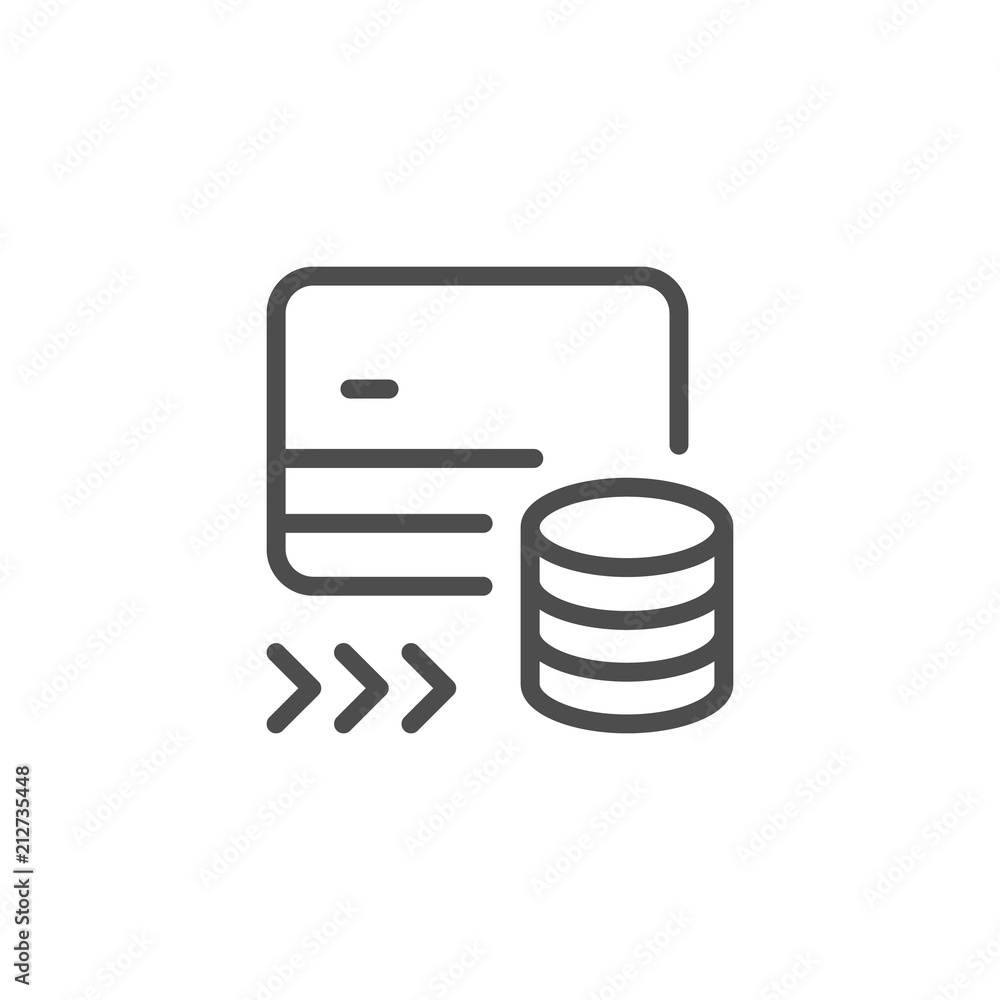 Money transfer line icon Money transfer line icon
