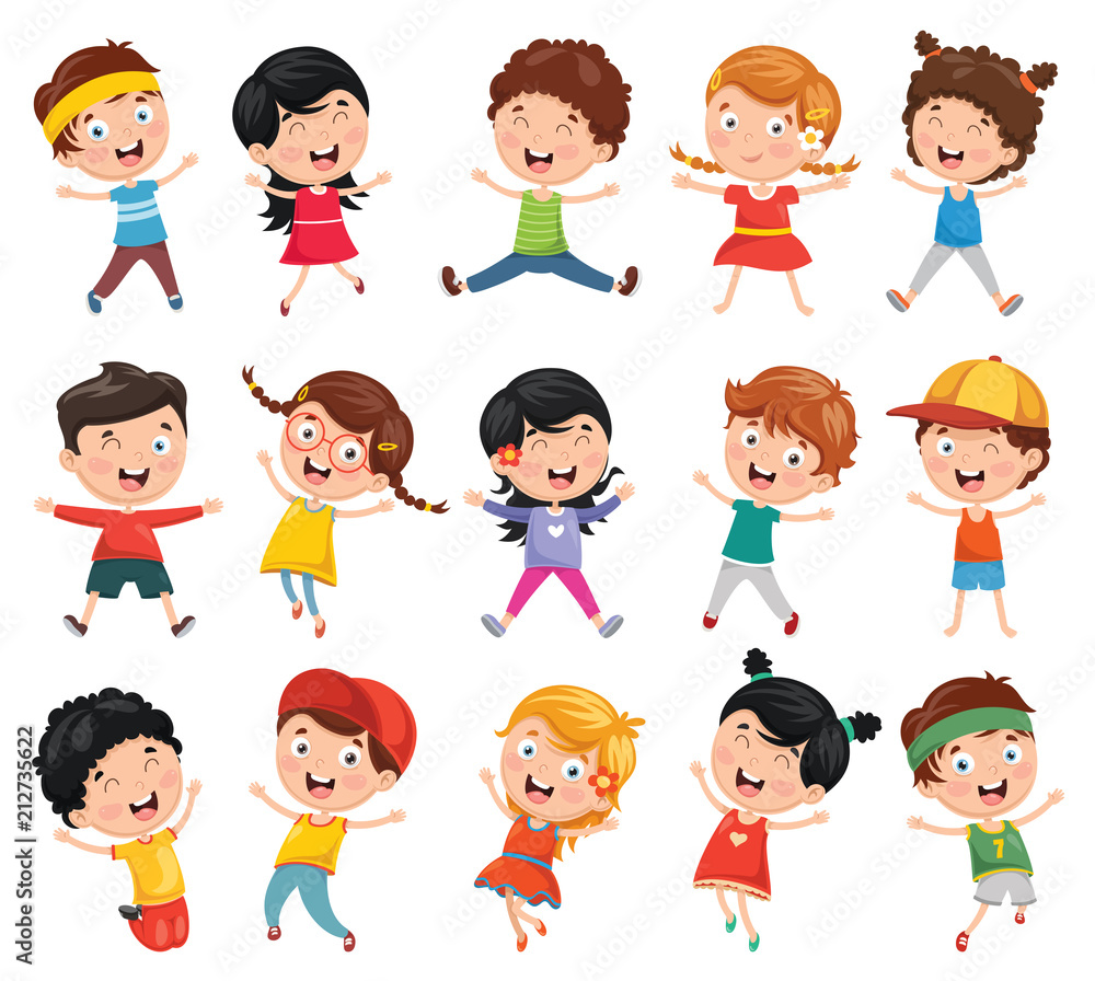 Vector Illustration Of Cartoon Children Vector Illustration Of Cartoon Children