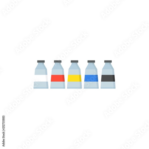 Color tubes, watercolor, oil or acrylic paint tubes