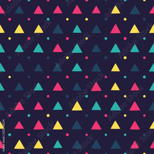 Seamless pattern with triangles. Vector repeating texture.