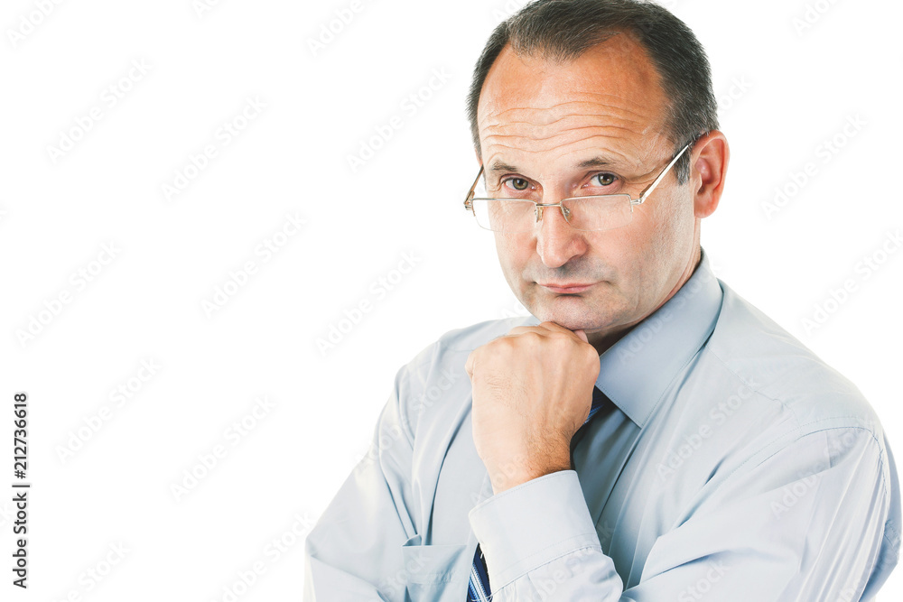 portrait of the psychologist - consultant on white background portrait of the psychologist - consultant on white background