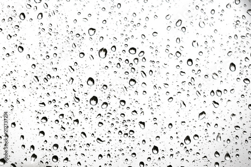 rain drops at a window, low saturation for background