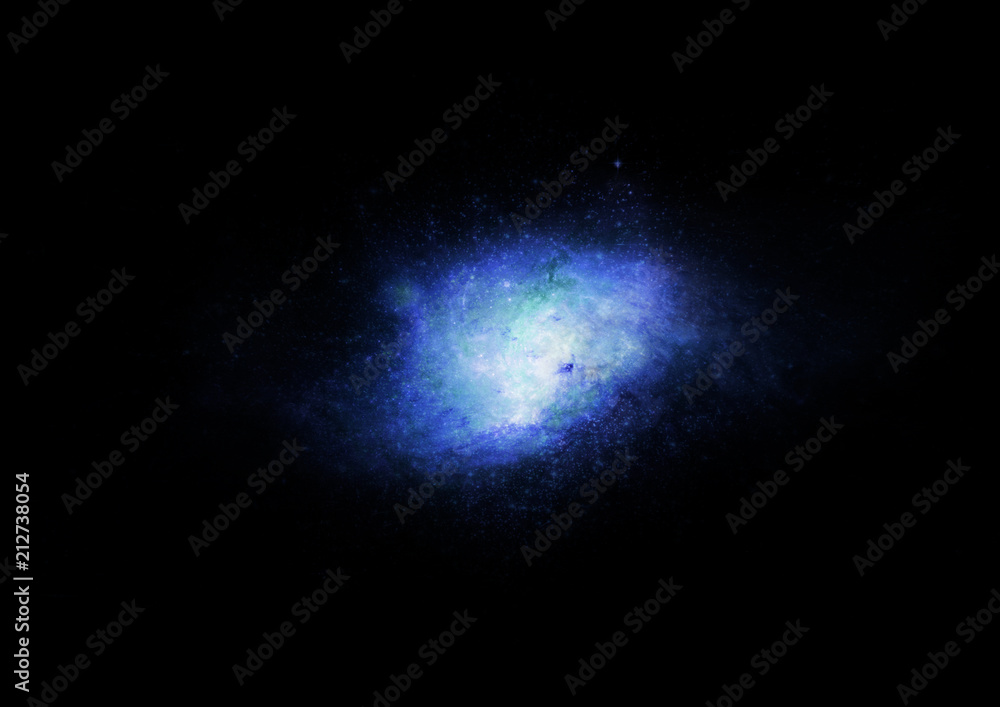 Stars, dust and gas nebula in a far galaxy Stars, dust and gas nebula in a far galaxy