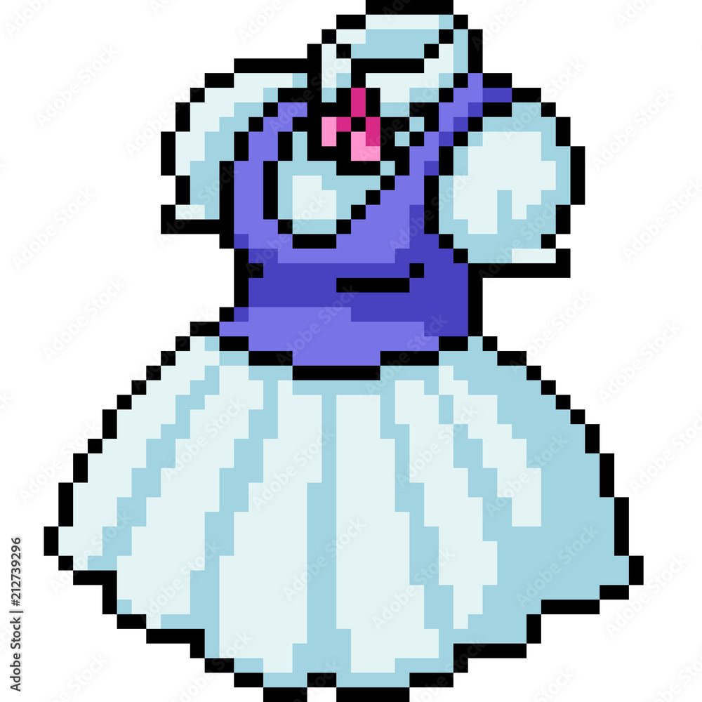 Vector Pixel Art Girl Dress Stock Vector Adobe Stock vector-pixel-art-girl-dress-stock-vector-adobe-stock