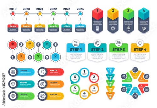 Infographic design template. Bestselling business infographics diagrams, charts and banners, vector corporate layout