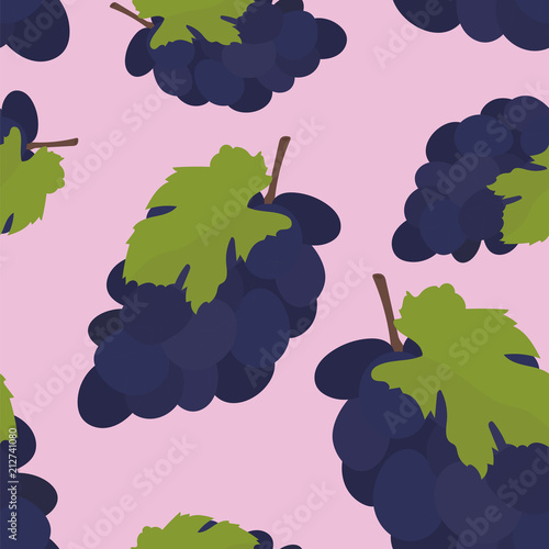 Colorful hand drawn grape pattern