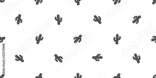 cactus seamless pattern vector desert botanica flower plant garden summer isolated wallpaper tile background