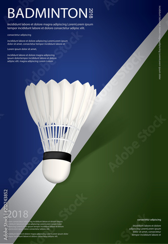Badminton Championship Poster Vector illustration Stock Vector | Adobe Stock