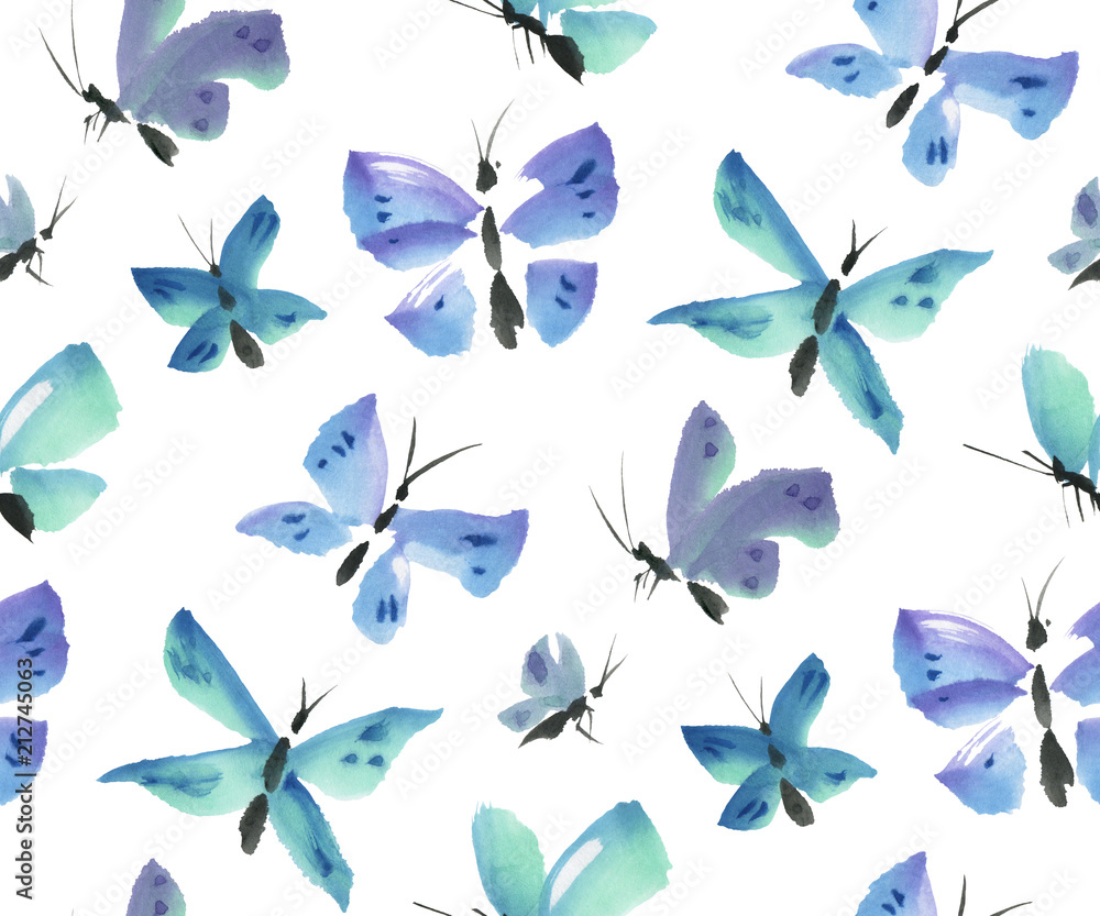 Seamless pattern with butterflies Seamless pattern with butterflies