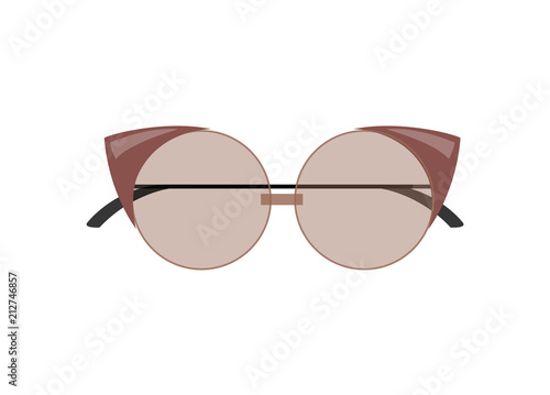 Stylish Female Cat-Eye Sunglasses of Rounded Shape