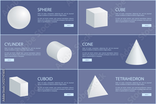 Square Pyramid Octahedron Cylinder Cone Sphere 3D