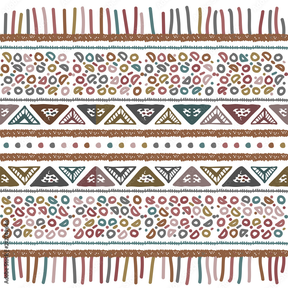 Ethnic seamless pattern in native style.