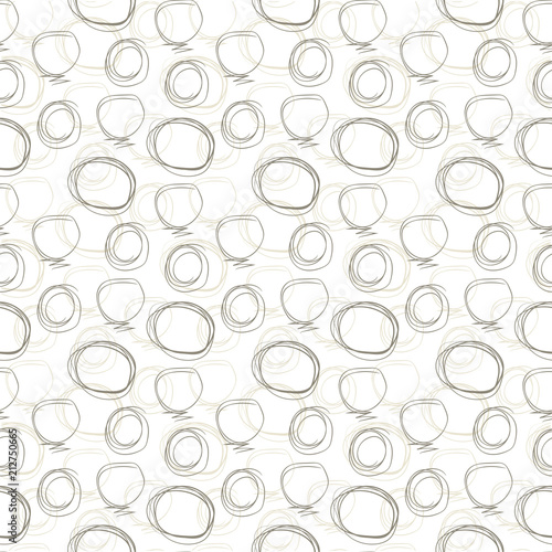 thin dark gray strokes circles squares comics balls two layers translucent drawing article newspaper lines elements by hand simple geometric seamless pattern against white background