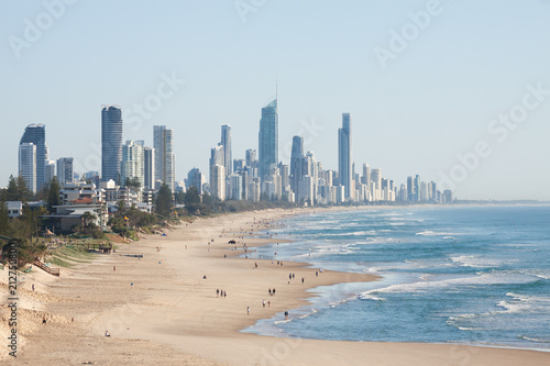 Panoramic view of Surfers Paradise beachfront, Gold Coast, Australia © Steven