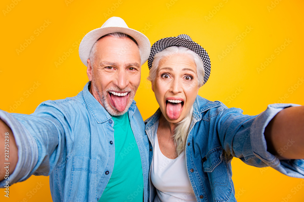 Lick hungry tasty hug embrace cuddle concept. Close up photo portrait of shocked impressed joyful excited cheerful rejoicing resting relaxing taking making selfie partners isolated bright background Lick hungry tasty hug embrace cuddle concept. Close up photo portrait of shocked impressed joyful excited cheerful rejoicing resting relaxing taking making selfie partners isolated bright background