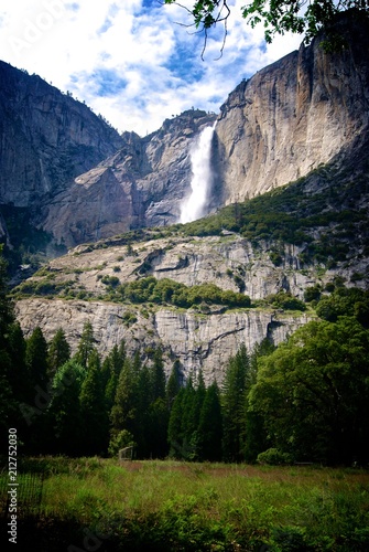 waterfall nature landscape