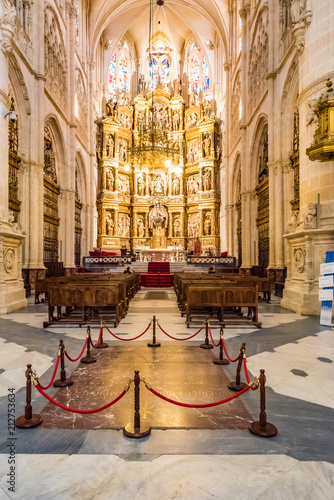 Main chapel and El Cid's tomb in the Burgos Cathedral, Spain. The Burgos Cathedral is a UNESCO World Heritage Site. photo