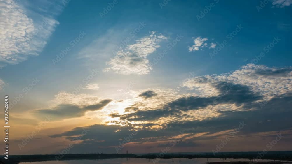 Beautiful time lapse over a keen summer landscape Beautiful time lapse over a keen summer landscape