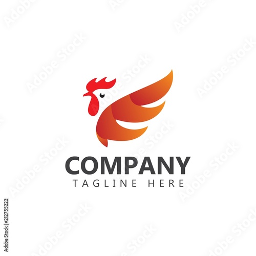 Chicken Company Logo Vector Template Design Illustration