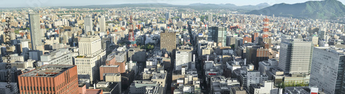 Sapporo Panorama Cityscape from JR Tower Observation Deck T38,Sapporo, Northern Japan.