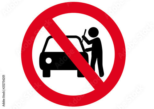 Schild Verbot Diebstahl aus Auto