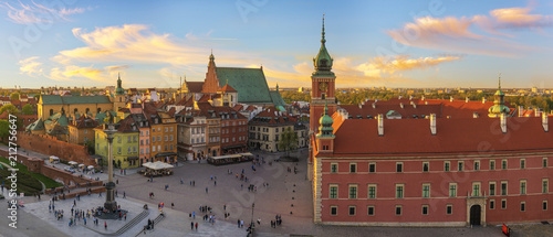Royal Castle and the castle square in Warsaw