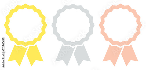 3 Award Badges Golden/Silver/Bronze Frame Graphic