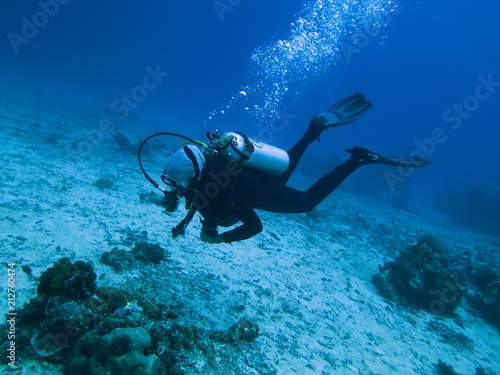 Scuba Diver, Diving, in Labuanbajo, Flores, Indonesia
