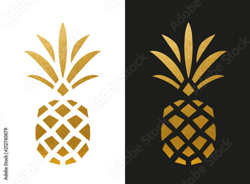 Modern Golden Pineapple Shape