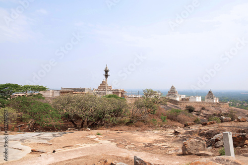 General view of Chandragiri hill temple complex, Sravanabelgola, Karnataka