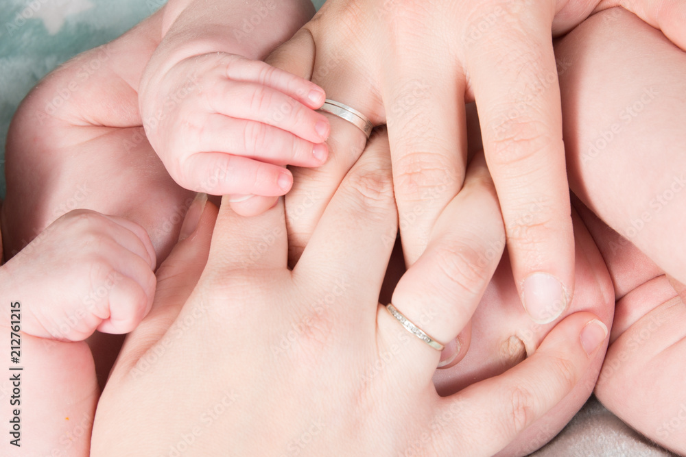 the hands of the whole family with sister brother father and mother the hands of the whole family with sister brother father and mother