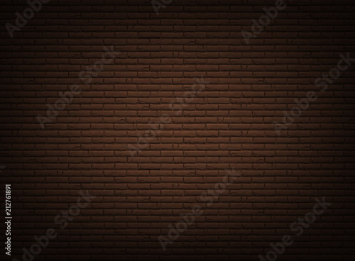 Brown background with realistic bricklaying wall.